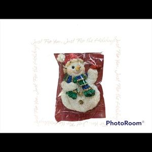American Greetings Snowman Cardinal Bird Pin